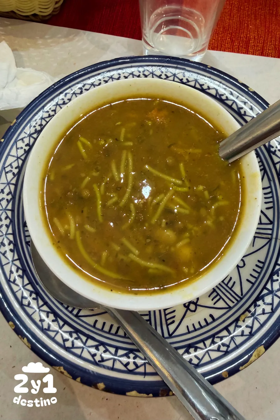 Sopa Harira tradicional de Marruecos Chefchaouen